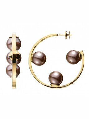 Dyrberg/Kern Orianne pearl hoop earrings